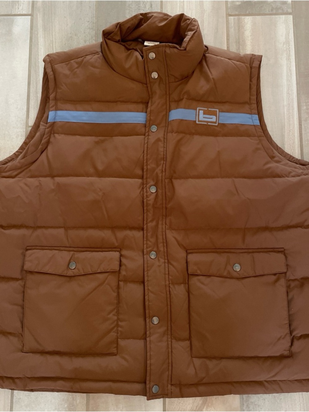 Banded Gear Vest Men’s 2XL Brown Down Waterfowl Insulated Puffer Hunting Duck